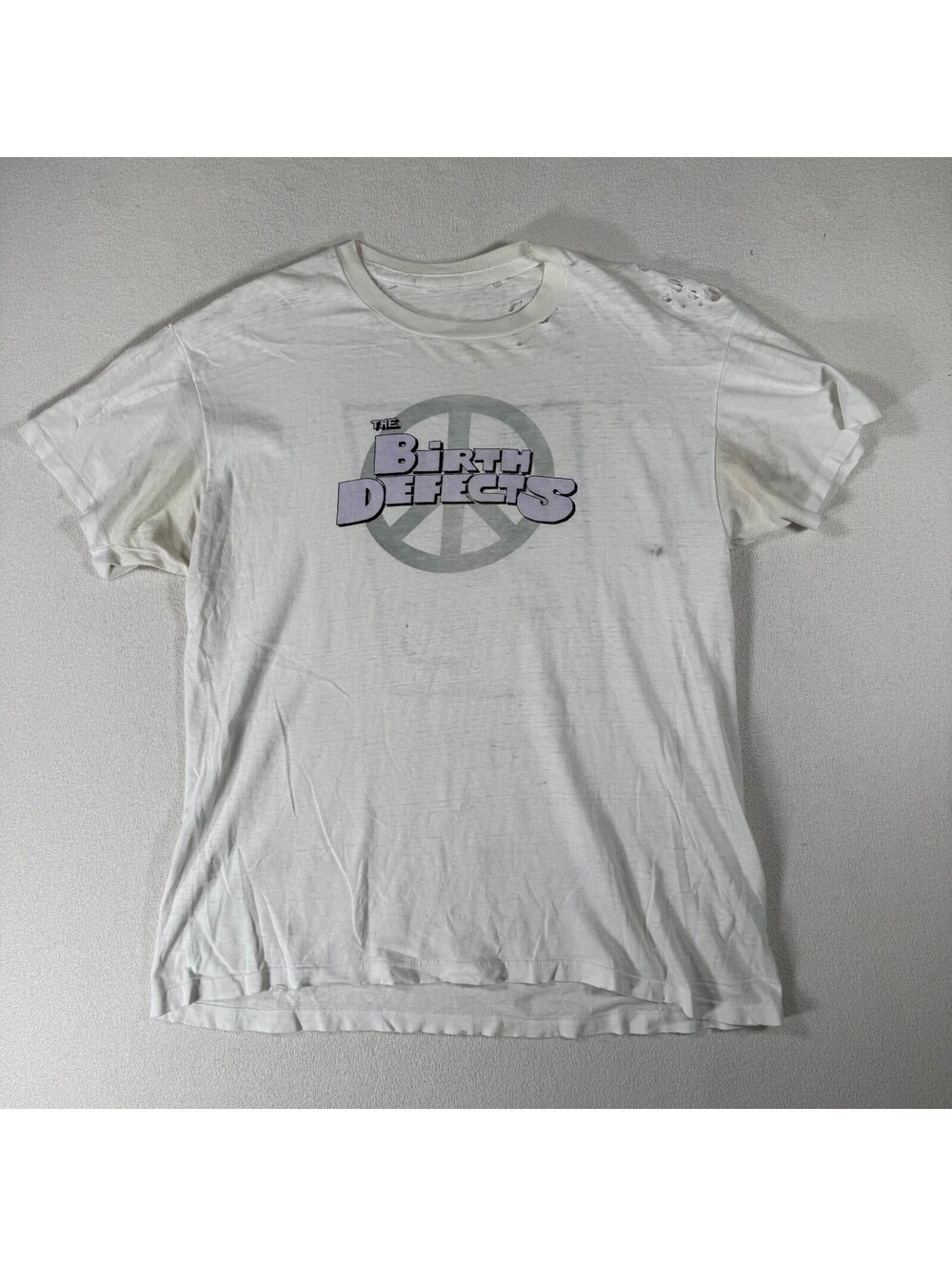 Vintage The Birth Defects Vintage Band T-Shirt with Distressed 80s Paper Thin